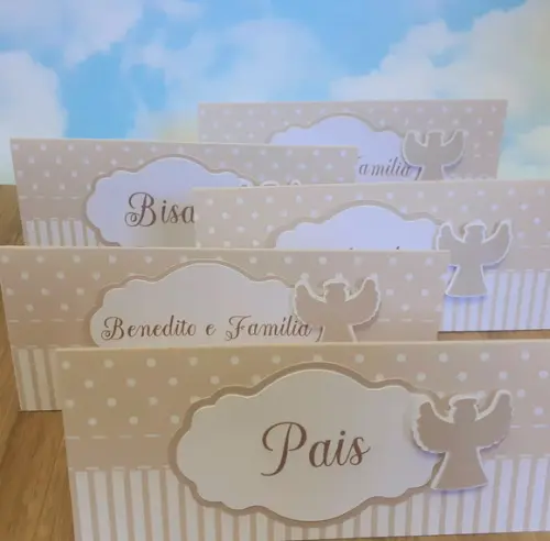 15 Plaquinhas de Identificação/convidados Batizado