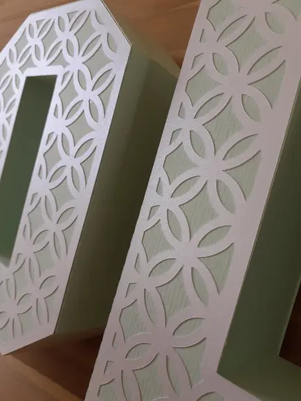 2 Letra 3d Decorada