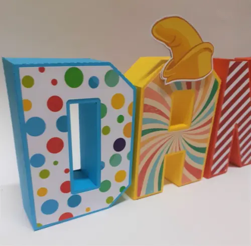 2 Letra Decorativa 3d Circo