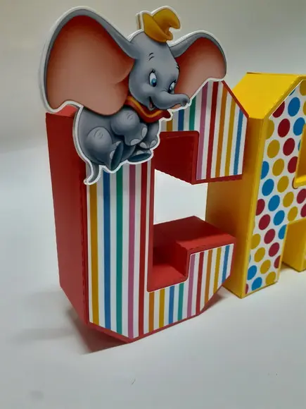 2 Letra Decorativa 3d Circo