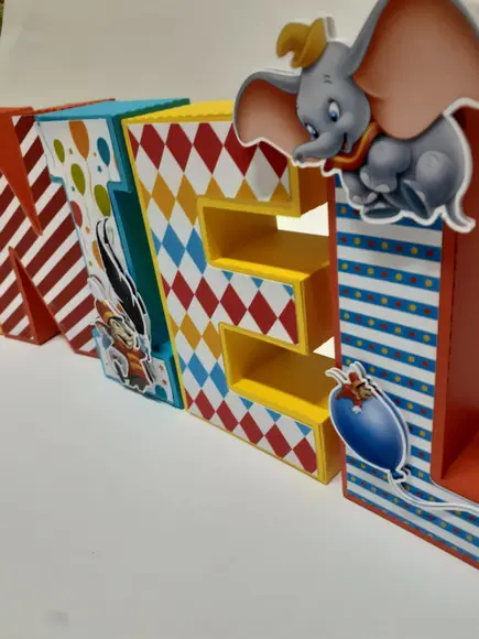 2 Letra Decorativa 3d Circo