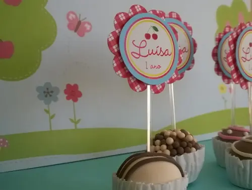 20 Topper para Doces - Piquenique Tag