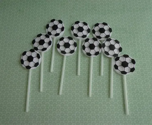 20 Topper para Doces Bola Futebol