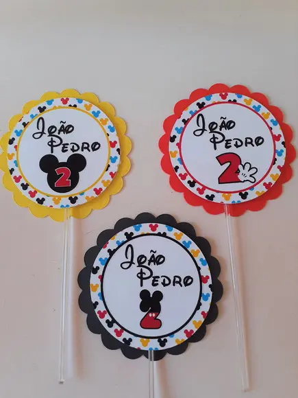 20 Topper para Doces Mickey