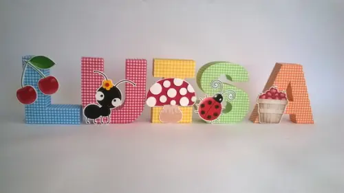 5 Letras Decorativas 3d Piquenique