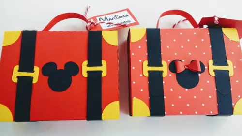 5 Maletas Viagem para Lembrancinha Mickey