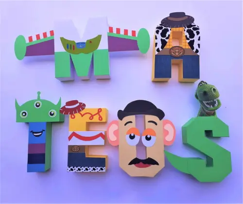 6 Letra 3d Toy Story