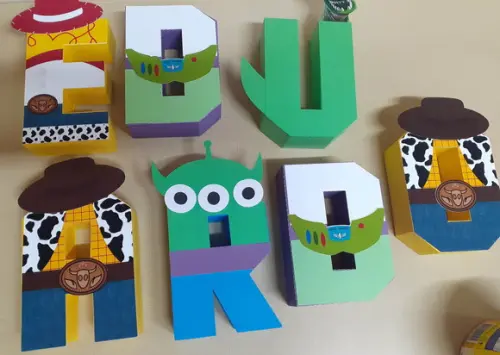 6 Letra 3d Toy Story