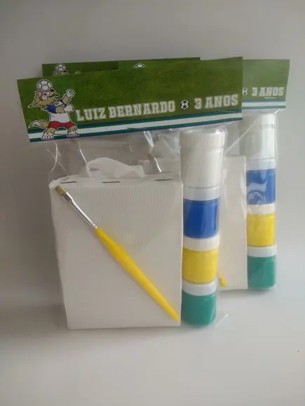 Kit Pintura II - Tela, guache e avental