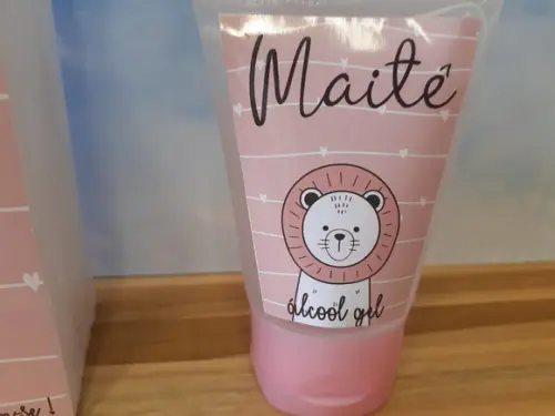 Lembrancinha - Kit sacola, máscara e álcool gel