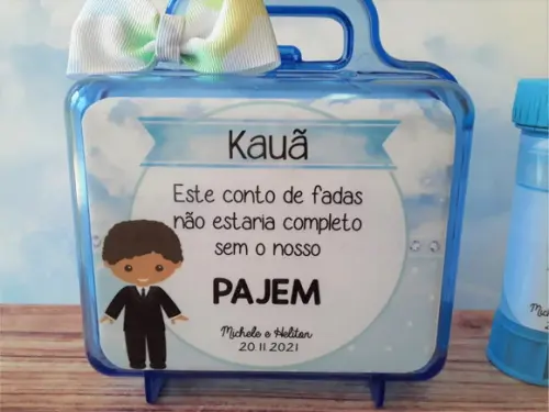 Maleta Acrílica com bolha de sabão - Casamento I