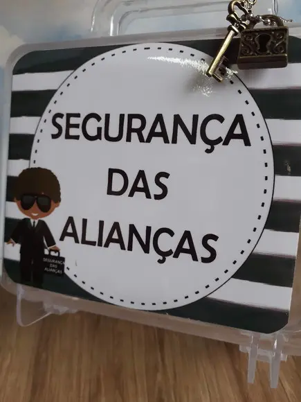 Maleta Acrílica Casamento Segurança das Alianças