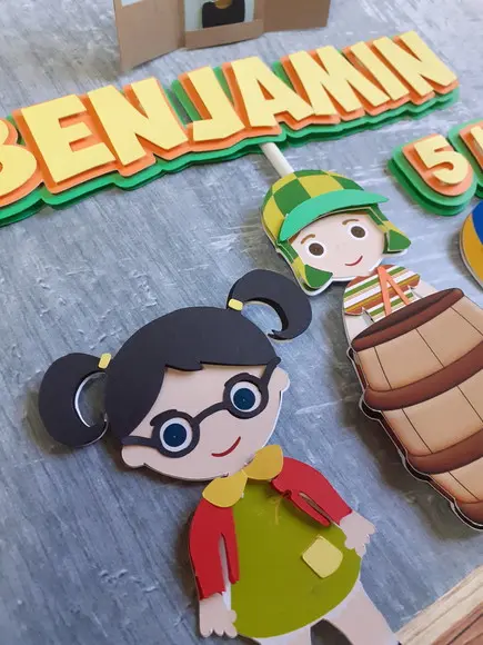 Topo de Bolo/cake Topper - Chaves