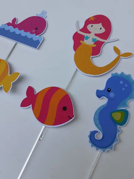 Topo de Bolo/cake Topper - Fundo do Mar