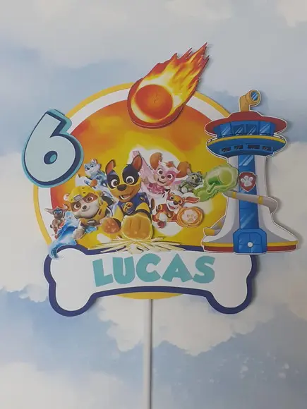 Topo de Bolo/cake Topper - Patrulha Canina (modelo 2)