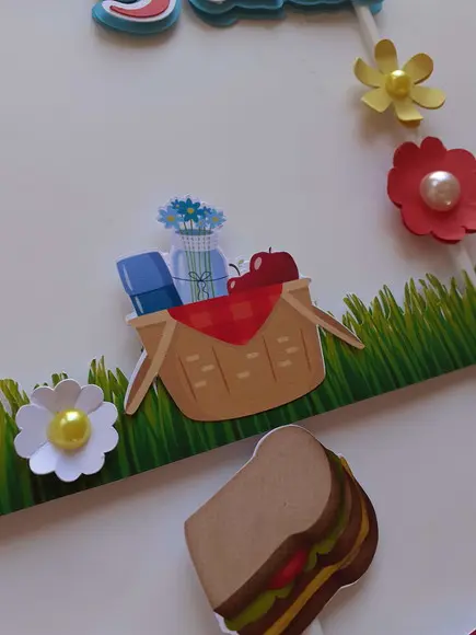 Topo de Bolo/cake Topper - Piquenique
