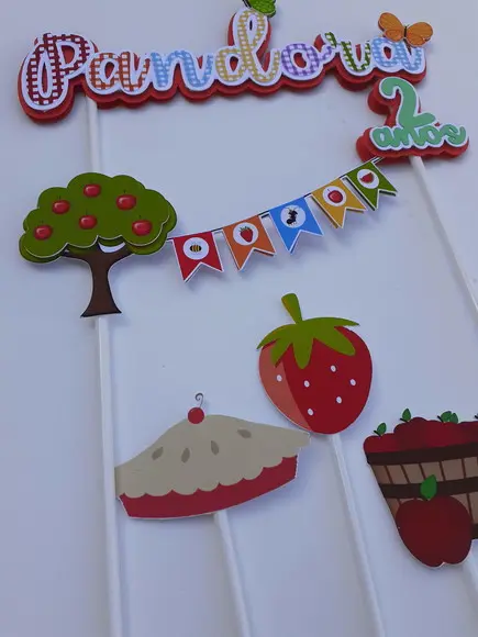 Topo de Bolo/cake Topper - Piquenique