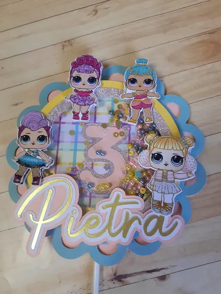 Topo de Bolo/cake Topper com Visor Lol