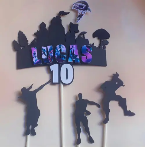 Topo de Bolo/cake Topper Fortnite