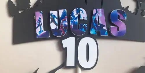 Topo de Bolo/cake Topper Fortnite