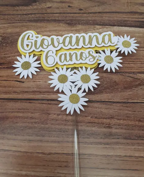 Topo de Bolo/cake Topper Margaridas
