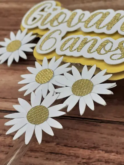 Topo de Bolo/cake Topper Margaridas