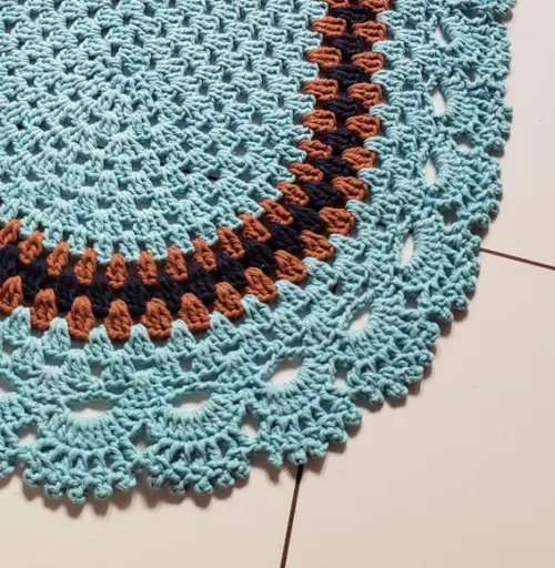 Tapete Grande de Crochê para Quarto / Passadeira