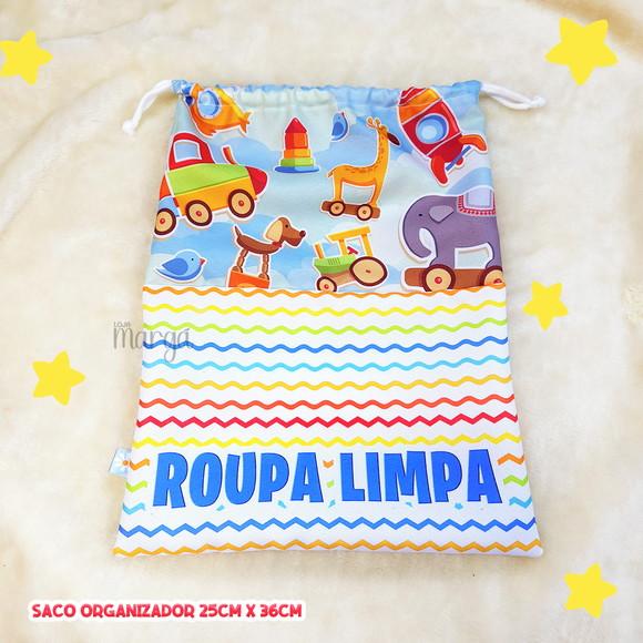 Kit 2 Sacos Organizadores Briquedos - Roupa Limpa e Suja