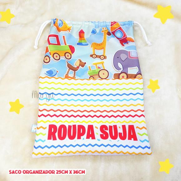 Kit 2 Sacos Organizadores Briquedos - Roupa Limpa e Suja