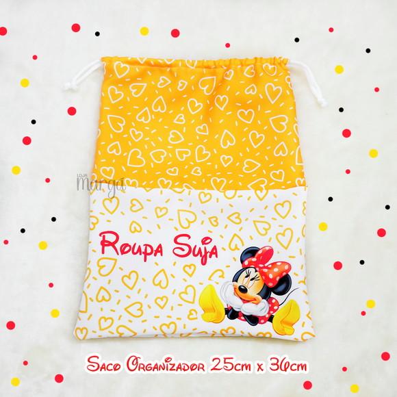 Kit 2 Sacos Organizadores Minnie - Roupa Limpa e Suja