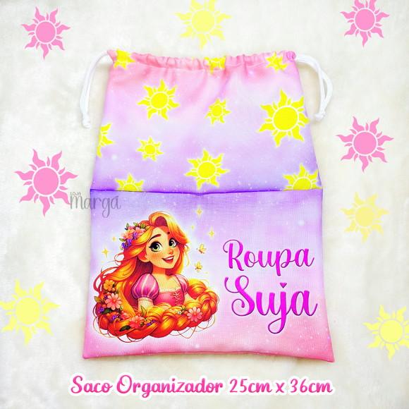 Kit 2 Sacos Organizadores Rapunzel - Roupa Limpa e Suja