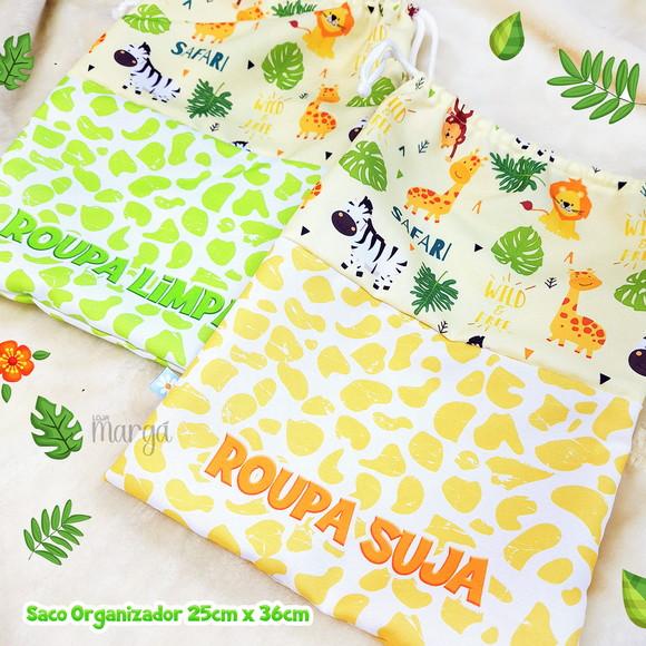 Kit 2 Sacos Organizadores Safari - Roupa Limpa e Suja