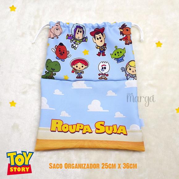Kit 2 Sacos Organizadores Toy Story - Roupa Limpa e Suja
