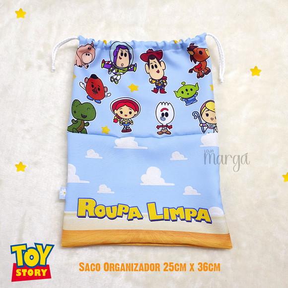 Kit 2 Sacos Organizadores Toy Story - Roupa Limpa e Suja