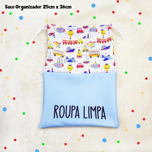 Kit 2 Sacos Organizadores Transportes - Roupa Limpa e Suja