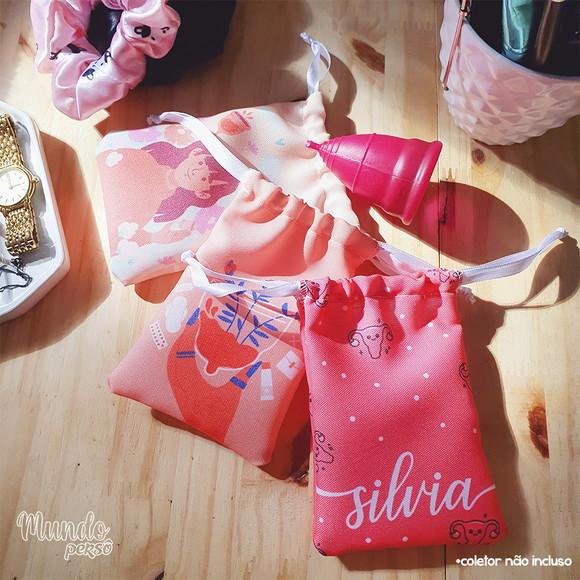 Kit 3 Porta Coletor Menstrual Personalizado