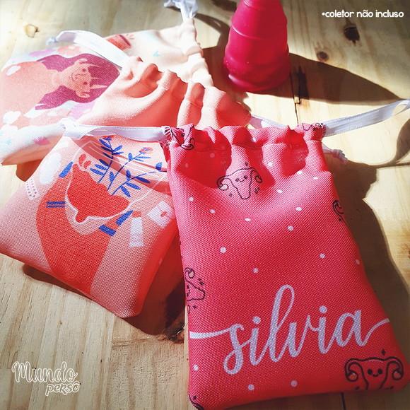 Kit 3 Porta Coletor Menstrual Personalizado