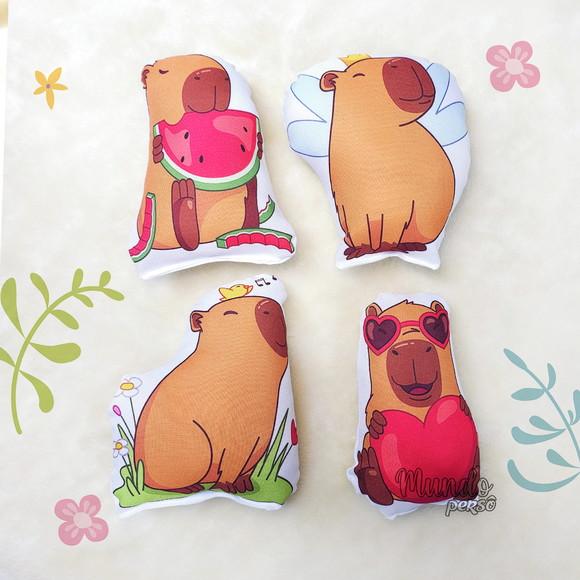 Mini Almofadas Recortadas 12cm Capivara