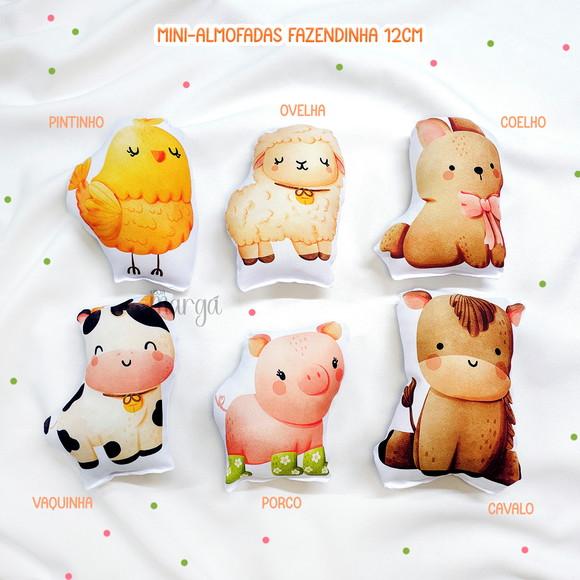 Mini Almofadas Recortadas 12cm Fazendinha