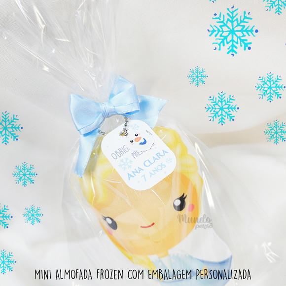 Mini Almofadas Recortadas 12cm Frozen + Embalagem