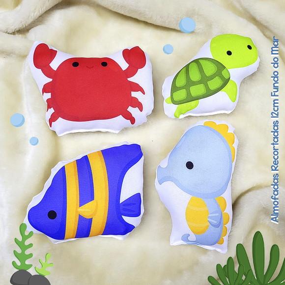 Mini Almofadas Recortadas 12cm Fundo do Mar