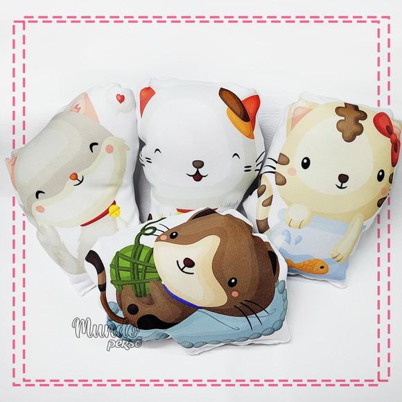 Mini Almofadas Recortadas 12cm Gatinho