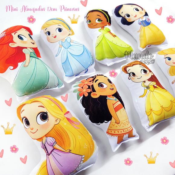 Mini Almofadas Recortadas 12cm Princesas Cute