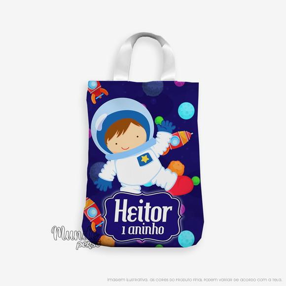 Sacola com Alça 18cm x 25cm Astronauta