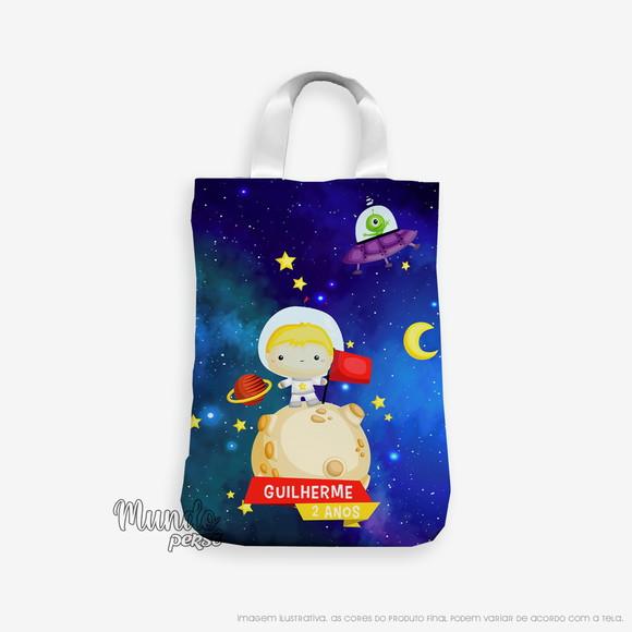 Sacola com Alça 18cm x 25cm Astronauta