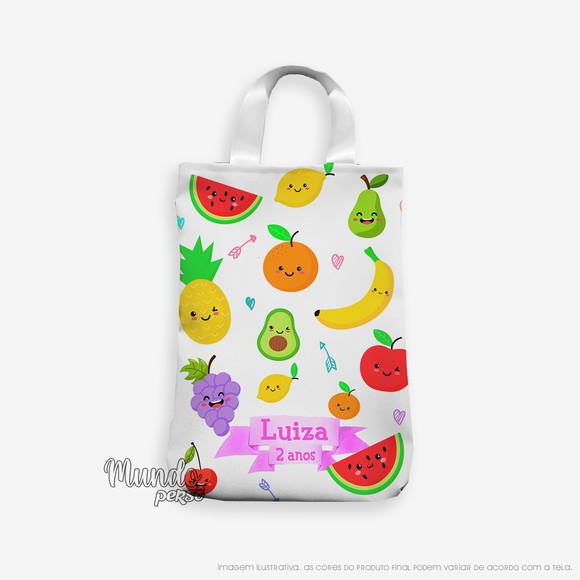 Sacola com Alça 18cm x 25cm Frutas