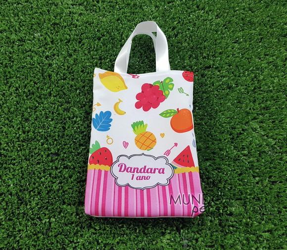 Sacola com Alça 18cm x 25cm Frutas