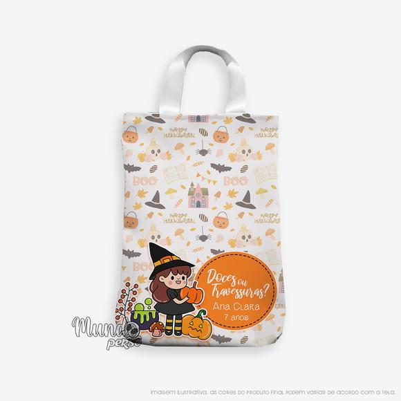 Sacola com Alça 18cm x 25cm Halloween
