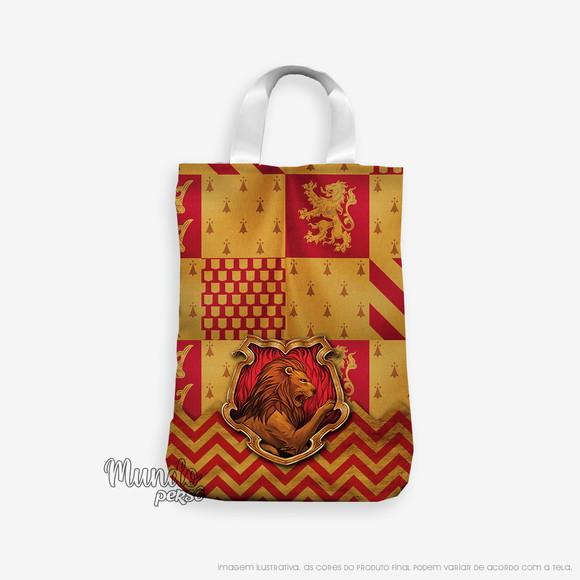 Sacola com Alça 18cm x 25cm Harry Potter Grifinória