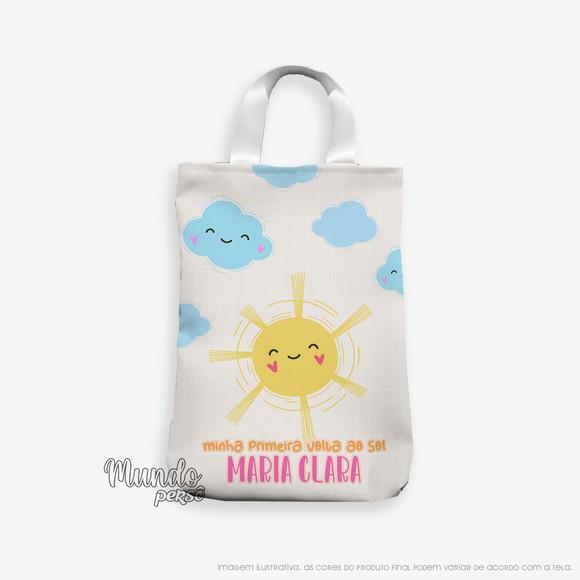 Sacola com Alça 18cm x 25cm Minha Primeira Volta ao Sol